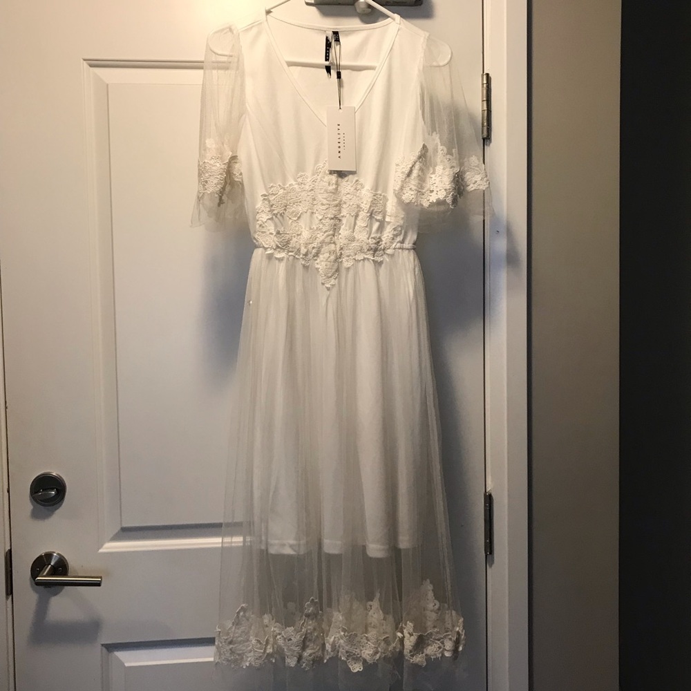 White tulle dress